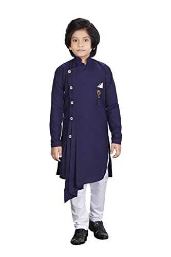 Ethnic Wear Handloom Cotton Solid Pattern Kurta with White Pyjama Set